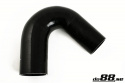 Silikoniletku Musta 135 astetta 3 - 3,5\'\' (76-89mm) Silikoniletku Musta 135 astetta 3 - 3,5\'\' (76-89mm)