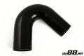 Silikoniletku Musta 135 astetta 3 - 3,5'' (76-89mm) Silikoniletku Musta 135 astetta 3 - 3,5'' (76-89mm)