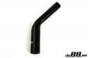 Silikoniletku Musta 45 astetta 0,5 - 0,75\'\' (13-19mm)