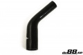Silikoniletku Musta 45 astetta 0,75 - 1,25'' (19-32mm) Silikoniletku Musta 45 astetta 0,75 - 1,25'' (19-32mm)