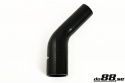 Silikoniletku Musta 45 astetta 1,375 - 2\'\' (35-51mm)