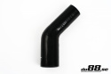 Silikoniletku Musta 45 astetta 1,75 - 2,5\'\' (45-63mm) Silikoniletku Musta 45 astetta 1,75 - 2,5\'\' (45-63mm)