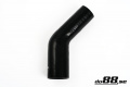 Silikoniletku Musta 45 astetta 2,375 - 2,75'' (60-70mm) Silikoniletku Musta 45 astetta 2,375 - 2,75'' (60-70mm)