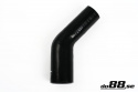 Silikoniletku Musta 45 astetta 2,375 - 2,75\'\' (60-70mm) Silikoniletku Musta 45 astetta 2,375 - 2,75\'\' (60-70mm)