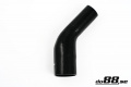 Silikoniletku Musta 45 astetta 2,375 - 3,125'' (60 - 80mm) Silikoniletku Musta 45 astetta 2,375 - 3,125'' (60 - 80mm)