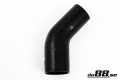 Silikoniletku Musta 45 astetta 2,5 - 2,75'' (63 - 70mm) Silikoniletku Musta 45 astetta 2,5 - 2,75'' (63 - 70mm)