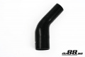 Silikoniletku Musta 45 astetta 2,75 - 3,25'' (70-83mm) Silikoniletku Musta 45 astetta 2,75 - 3,25'' (70-83mm)