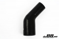 Silikoniletku Musta 45 astetta 3 - 4'' (76 - 102mm) Silikoniletku Musta 45 astetta 3 - 4'' (76 - 102mm)