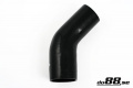 Silikoniletku Musta 45 astetta 3,125 - 3,25'' (80-83mm) Silikoniletku Musta 45 astetta 3,125 - 3,25'' (80-83mm)