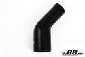Silikoniletku Musta 45 astetta 3,5 - 4\'\' (89-102mm) Silikoniletku Musta 45 astetta 3,5 - 4\'\' (89-102mm)