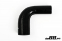 Silikoniletku Musta 90 astetta 1,5 - 2\'\' (38 - 51mm)