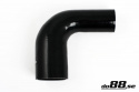Silikoniletku Musta 90 astetta 2,375 - 3,125\'\' (60 - 80mm)