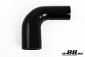 Silikoniletku Musta 90 astetta 2,5 - 3,25'' (63-83mm) Silikoniletku Musta 90 astetta 2,5 - 3,25'' (63-83mm)