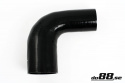 Silikoniletku Musta 90 astetta 2,75 - 4\'\' (70-102mm) Silikoniletku Musta 90 astetta 2,75 - 4\'\' (70-102mm)