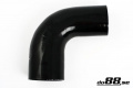 Silikoniletku Musta 90 astetta 3 - 3,25'' (76 - 83mm) Silikoniletku Musta 90 astetta 3 - 3,25'' (76 - 83mm)