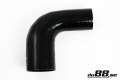 Silikoniletku Musta 90 astetta 3,5 - 4'' (89 - 102mm) Silikoniletku Musta 90 astetta 3,5 - 4'' (89 - 102mm)