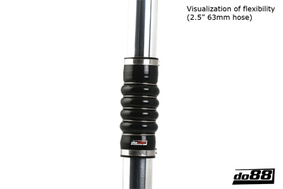 Silikoniletku Musta Joustoliitos 4-Joustorengasta 4'' (102mm)