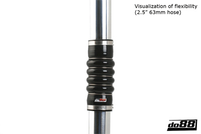 Silikoniletku Musta Joustoliitos 4-Joustorengasta 3,125'' (80mm)