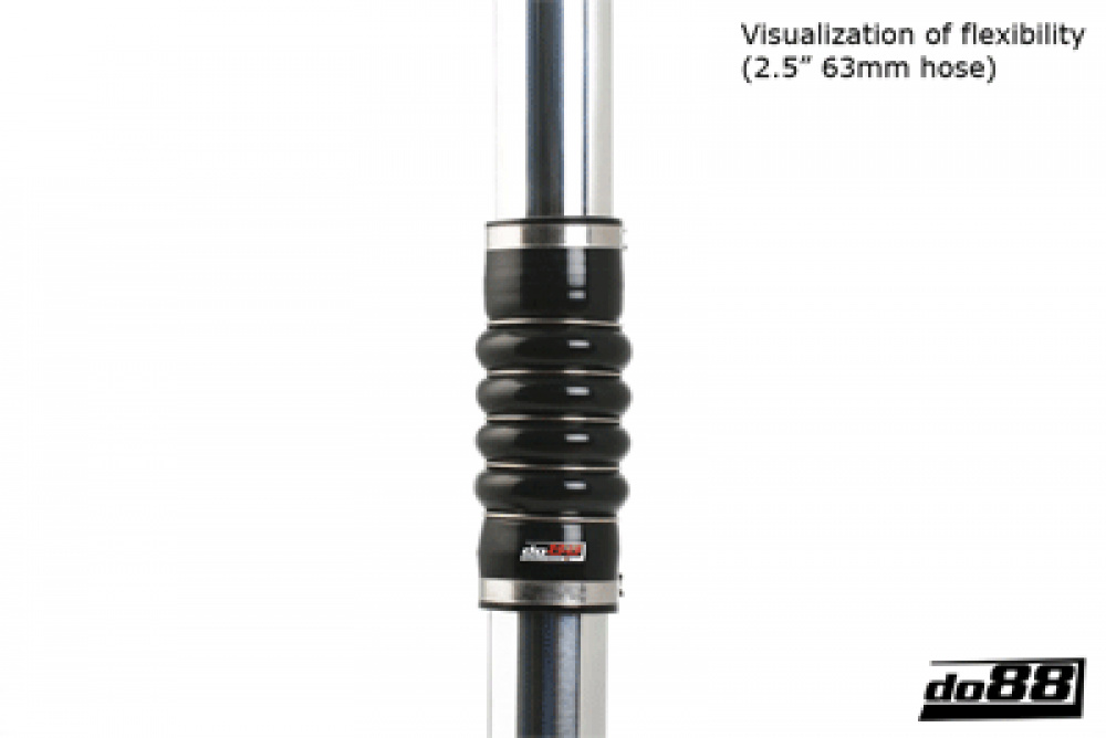 Silikoniletku Musta Joustoliitos 4-Joustorengasta 3,125\'\' (80mm)