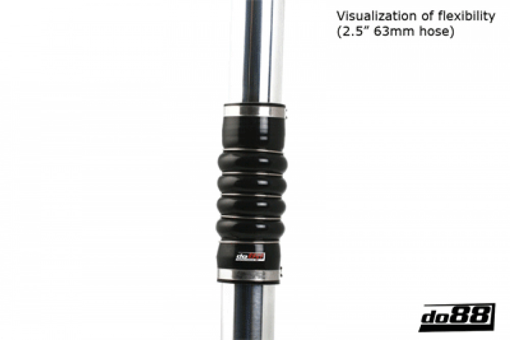 Silikoniletku Musta Joustoliitos 4-Joustorengasta 3,125\'\' (80mm)