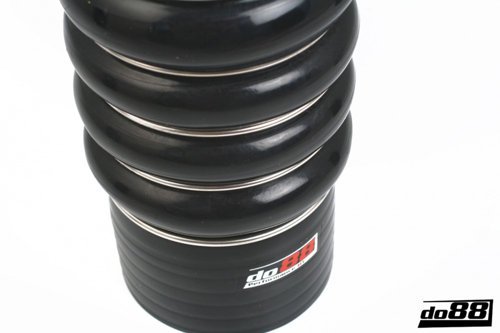 Silikoniletku Musta Joustoliitos 4-Joustorengasta 3,5\'\' (89mm) Silikoniletku Musta Joustoliitos 4-Joustorengasta 3,5\'\' (89mm)