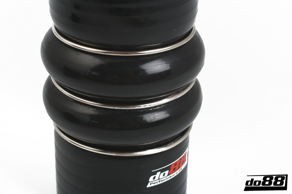 Silikoniletku Musta Joustoliitos 2-Joustorengasta 3,125\'\' (80mm) Silikoniletku Musta Joustoliitos 2-Joustorengasta 3,125\'\' (80mm)