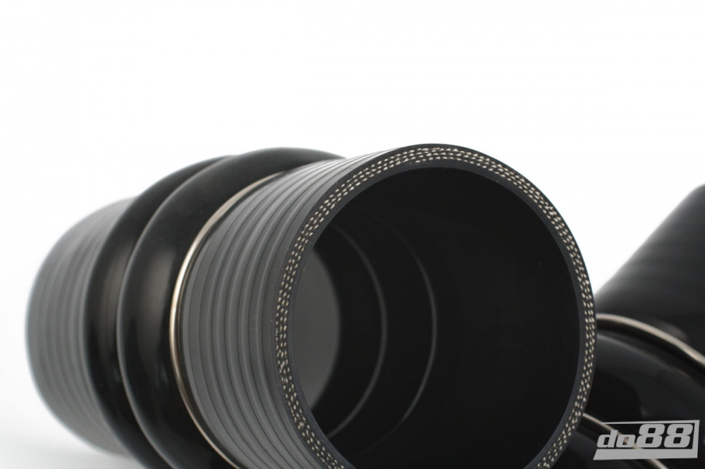 Silikoniletku Musta Joustoliitos 2-Joustorengasta 3,125\'\' (80mm) Silikoniletku Musta Joustoliitos 2-Joustorengasta 3,125\'\' (80mm)