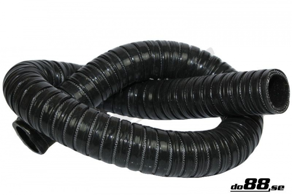 Silikoniletku Musta Joustava 1,25\'\' (32mm) Silikoniletku Musta Joustava 1,25\'\' (32mm)