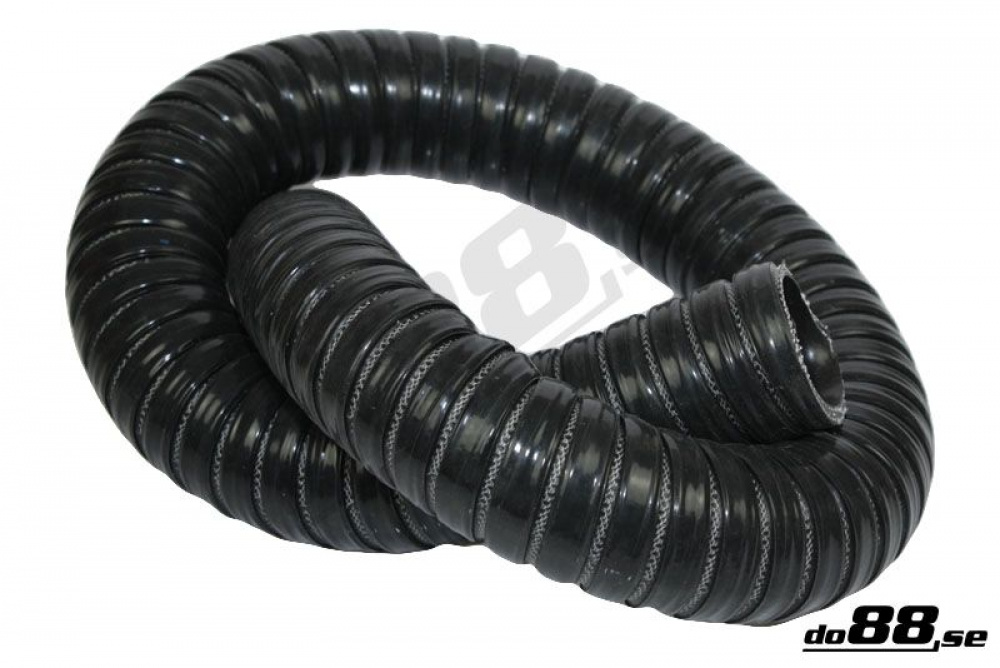 Silikoniletku Musta Joustava 1,5\'\' (38mm) Silikoniletku Musta Joustava 1,5\'\' (38mm)