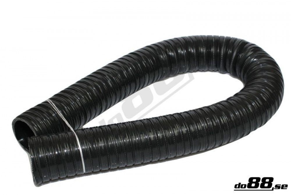 Silikoniletku Musta Joustava 2,0\'\' (51mm) Silikoniletku Musta Joustava 2,0\'\' (51mm)
