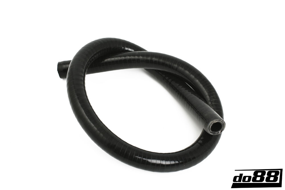 Silikoniletku Musta Joustava sileä 0,75\'\' (19mm) Silikoniletku Musta Joustava sileä 0,75\'\' (19mm)