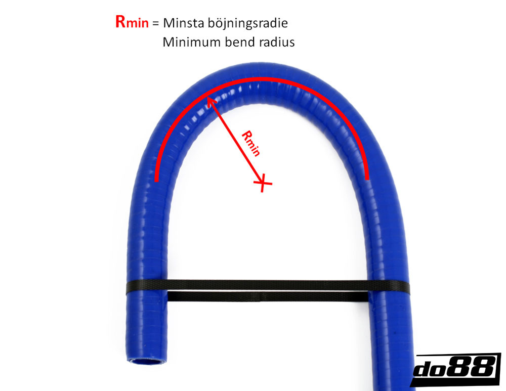 Silikoniletku Musta Joustava sileä 1,25'' (32mm)