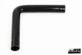 Silikoniletku Musta 90 astetta pitkällä jalalla 1,75'' (45mm) Silikoniletku Musta 90 astetta pitkällä jalalla 1,75'' (45mm)