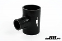 Silikoniletku Musta T 2,5\'\' + 2\'\' (63+51mm) Silikoniletku Musta T 2,5\'\' + 2\'\' (63+51mm)