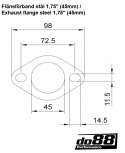 Pakoputken laippa tiivisteella teräs 1,75\'\' (45mm)