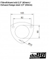 Pakoputken laippa tiivisteella teräs 2,5'' (63mm) Pakoputken laippa tiivisteella teräs 2,5'' (63mm)