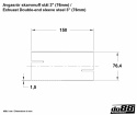 Pakoputken liitosholkki teräs 3\'\' (76mm)