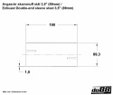 Pakoputken liitosholkki teräs 3,5\'\' (89mm) Pakoputken liitosholkki teräs 3,5\'\' (89mm)