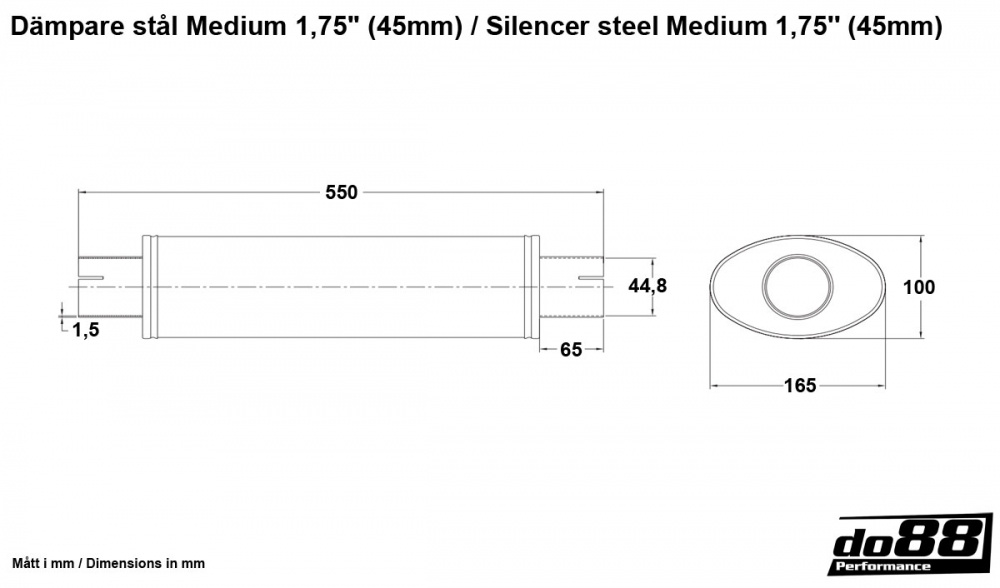 Vaimennin teräs Medium 1,75\'\' (45mm) Vaimennin teräs Medium 1,75\'\' (45mm)