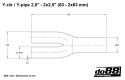 Y-putki 2,5\'\' - 2x2,5\'\' (63 - 2x63mm)