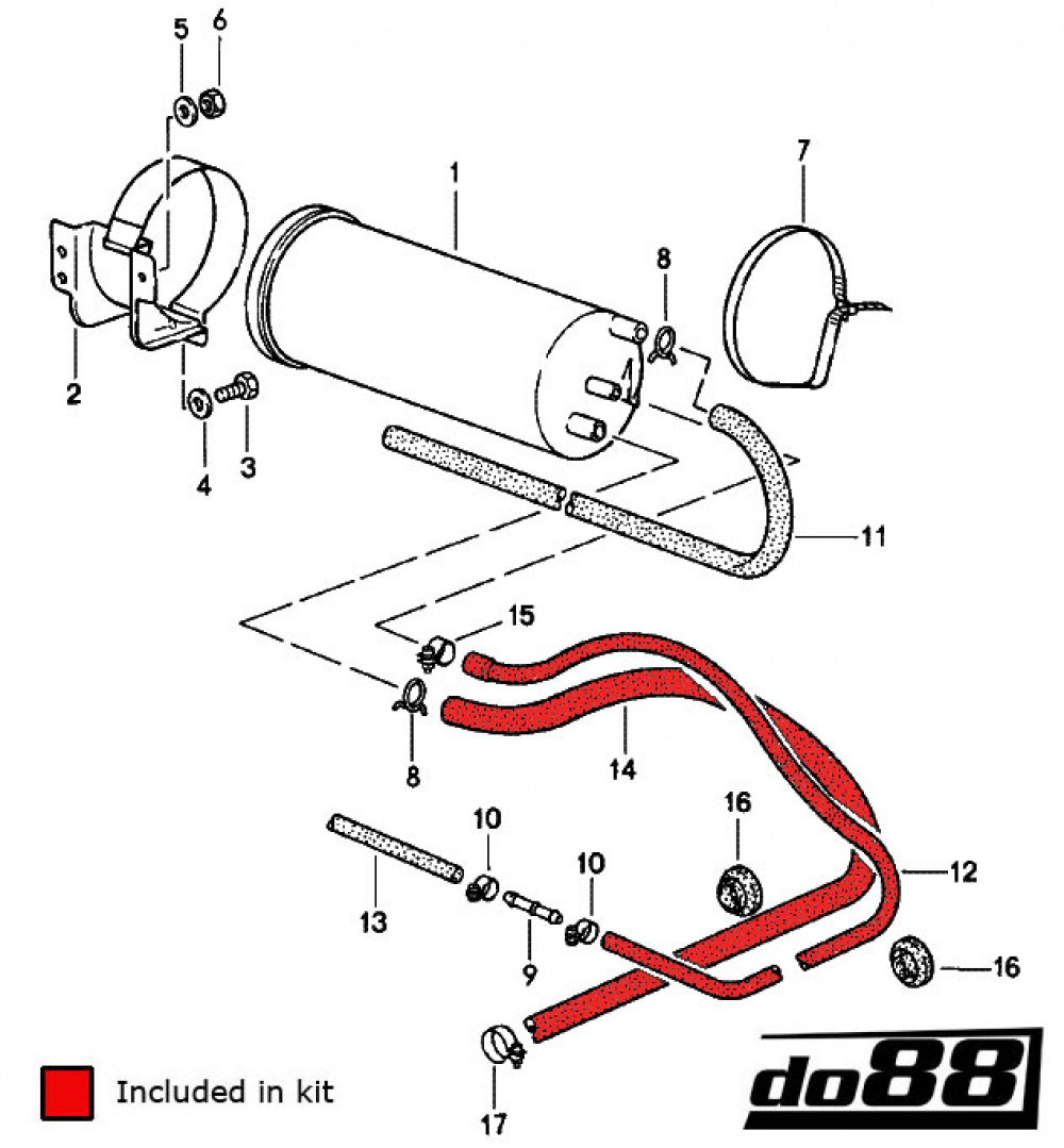 Porsche 930 Turbo Aktiivihiilisäiliön letkut Porsche 930 Turbo Aktiivihiilisäiliön letkut